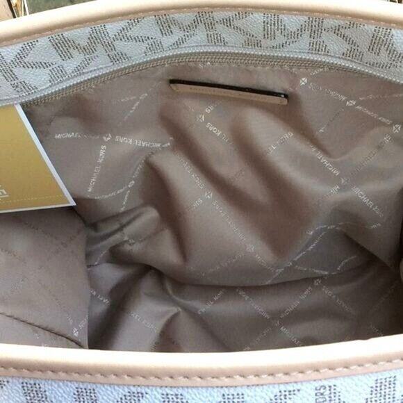 Michael Kors Signature Tote Gold Tone Hardware Size-16” x 10” x6". DROP 9" NW - Picture 6 of 8